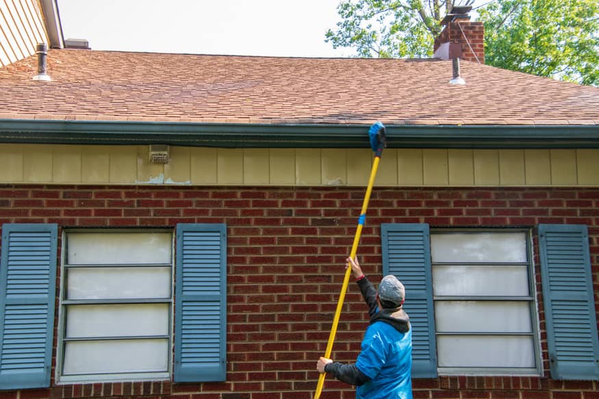 Residential Exterior gutter Cleaning